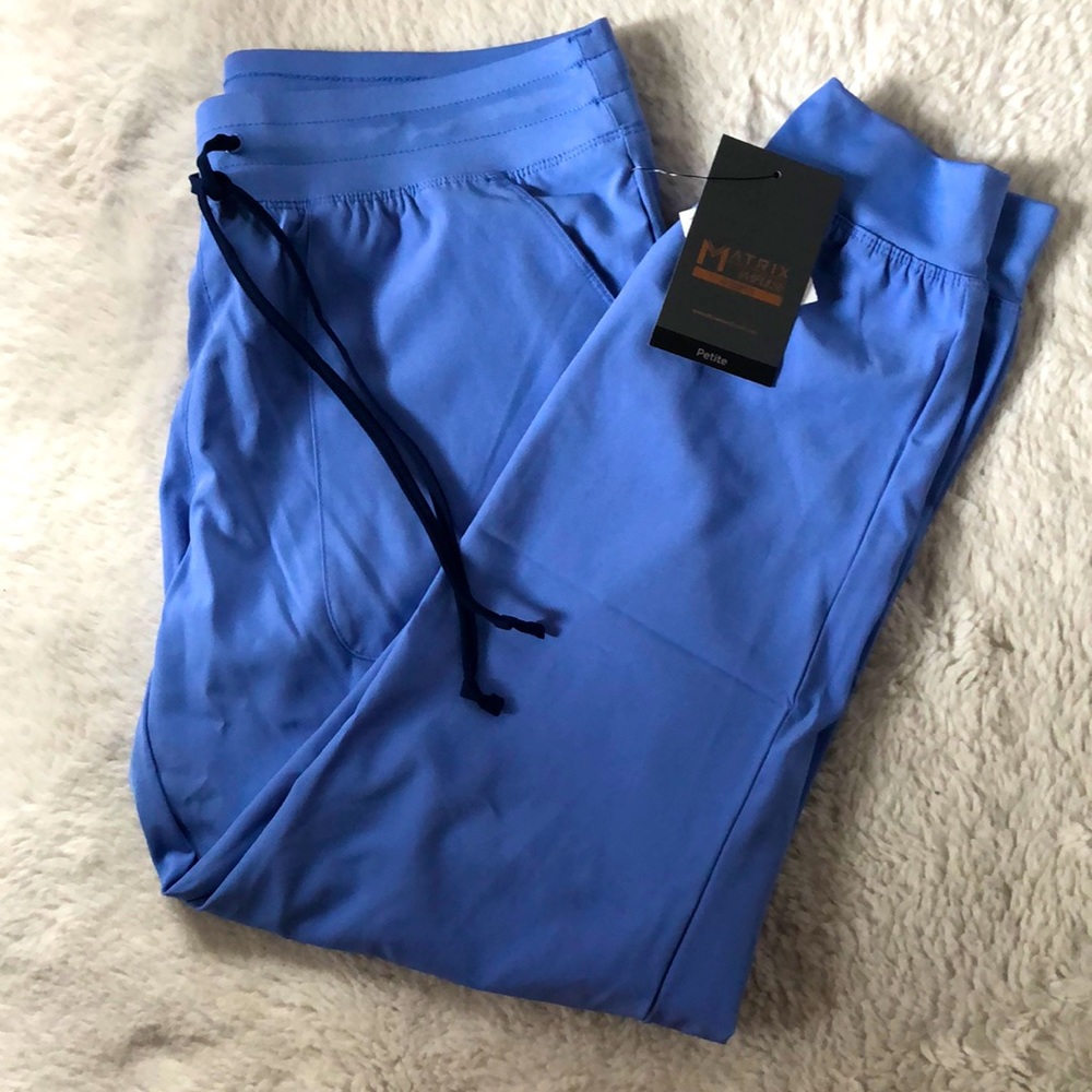 Ceil blue scrub bottoms - jogger style NEVER WORN